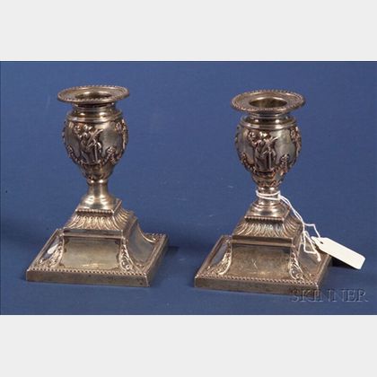 Pair of Victorian Silver Candlesticks