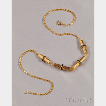 14kt Gold and Sapphire Necklace