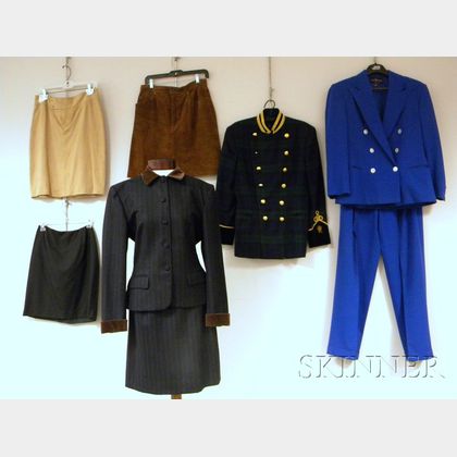 Group of Lady's Designer Mostly Suiting Garments