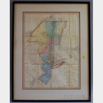 Framed Reprint Matthew A. Lotter, Map of the Provinces of New-York and New-Jersey