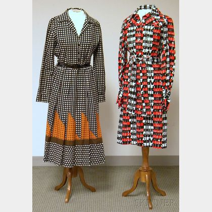 Lanvin and Helga Vintage Button-down Dresses