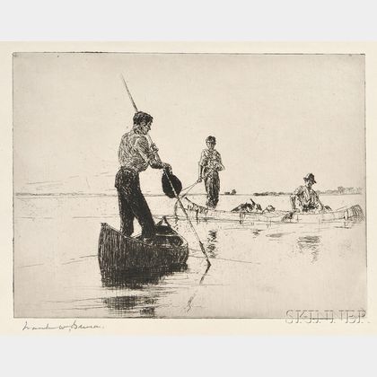 Frank Weston Benson (American, 1862-1951) Two Canoes