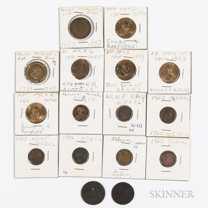 Sixteen Patriotic and Presidential Tokens