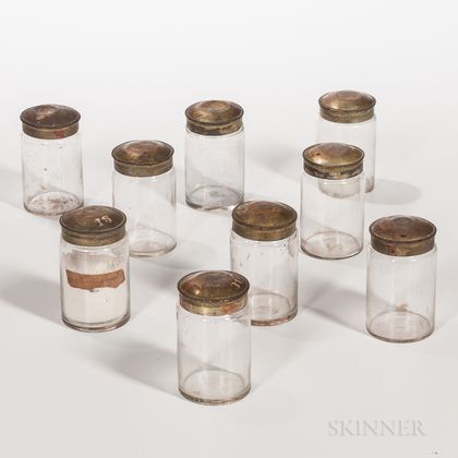 Nine Apothecary Jars