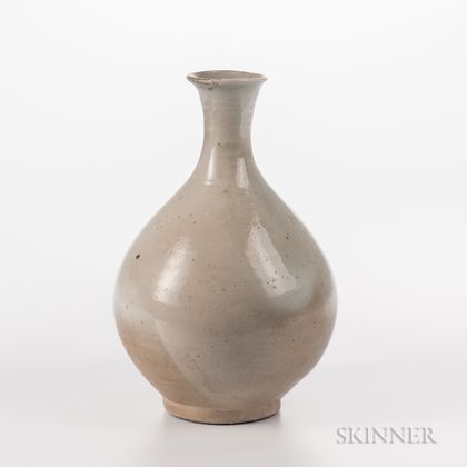 Glazed Stoneware Bottle Vase