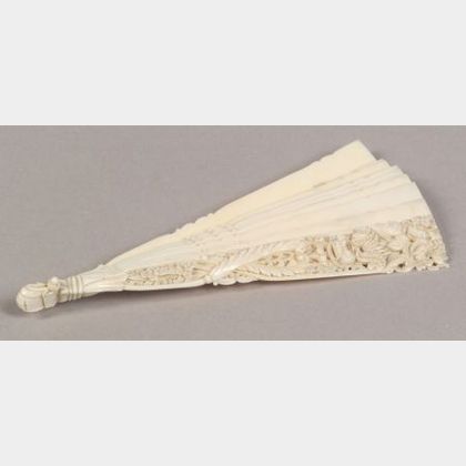 Continental Carved Ivory Fan