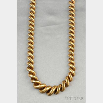 18kt Gold "Torchon" Necklace, M. Buccellati