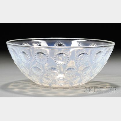 Rene Lalique Opalescent Asters Art Glass Bowl