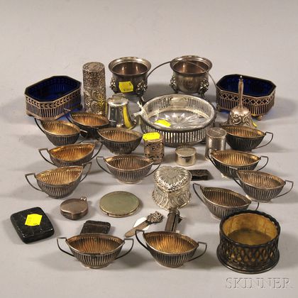 Group of Small Silver Tableware Articles