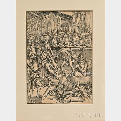 After Albrecht Dürer (German, 1471-1528) Etched Copy of The Martyrdom of St. John
