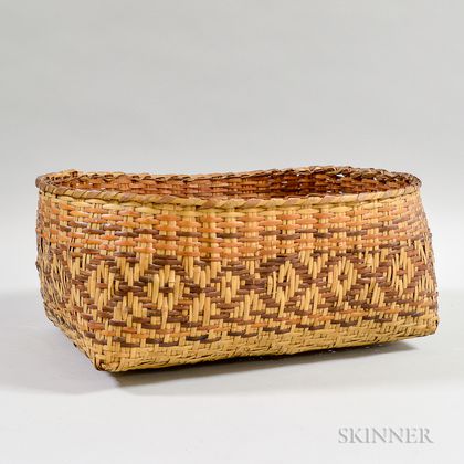 Cherokee Polychrome Split Cane Basket