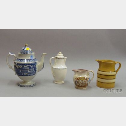 Four Earthenware Serving Items