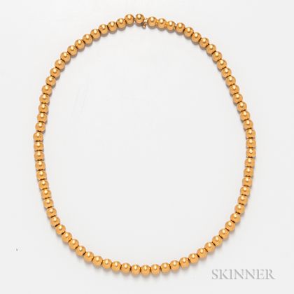 10kt Gold Bead Necklace