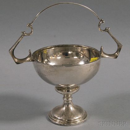 English Silver Basket-form Sugar Bowl