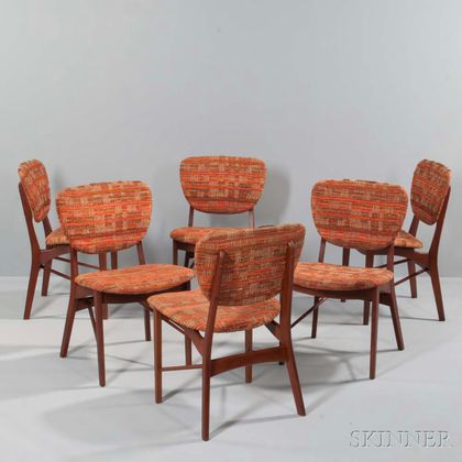 Six Finn Juhl Dining Chairs for Neils Vodder 