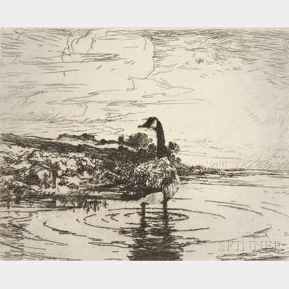 Frank Weston Benson (American, 1862-1951) Canada Goose