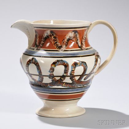 Mocha-decorated Pearlware Pitcher