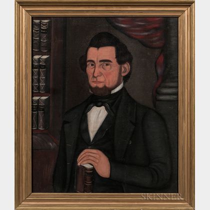 Attributed to H.K. Goodman (American, 19th Century) Portrait of Ananias Mowry