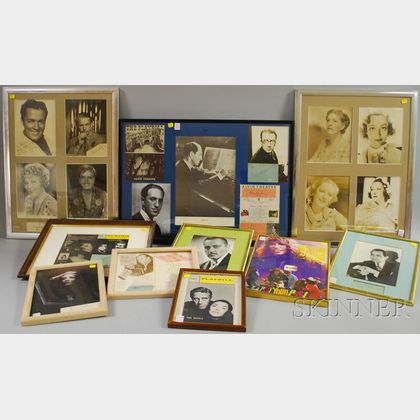 Collection of Framed Actors, Actresses, and Celebrity Autographs, Photographs, and Memorabilia