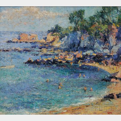 Francis Orville Libby (American, 1883-1961) Cliff House Beach, Cape Elizabeth, Maine