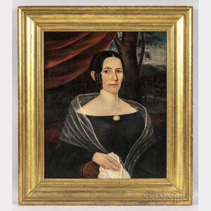 Joseph Whiting Stock (Massachusetts, 1815-1855) Portrait of a Woman in Black