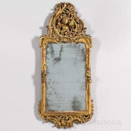 Carved and Gilded Rococo Mirror