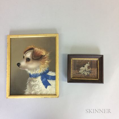 Two Framed Oil Works Depicting Animals