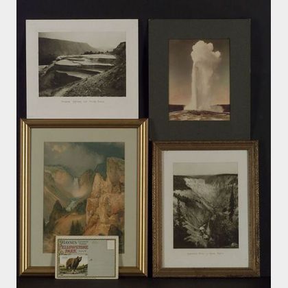Five Photographic Items Relating to Yellowstone Park