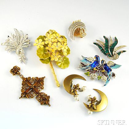 Small Group of Mostly Signed Costume Jewelry