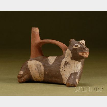 Pre-Columbian Polychrome Pottery Dog