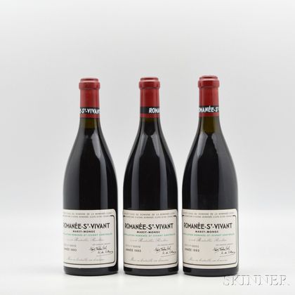 Domaine de la Romanee Conti Romanee St. Vivant Marey Monge 1993, 3 bottles 