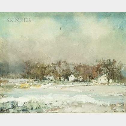 American School, 20th Century Winter Landscape.