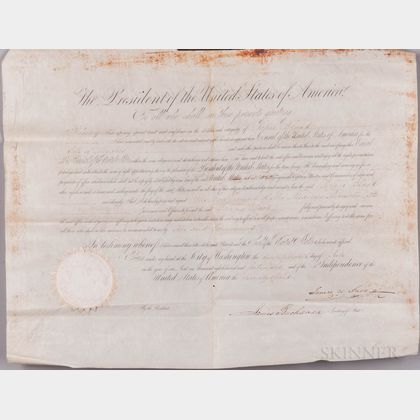 Polk, James Knox (1795-1849) and James Buchanan (1791-1868) Document Signed, 28 July 1848.