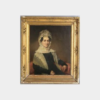 Attributed to John Wesley Jarvis (Philadelphia, Baltimore, New York City, 1780-1840) Portrait of Maria McKesson.