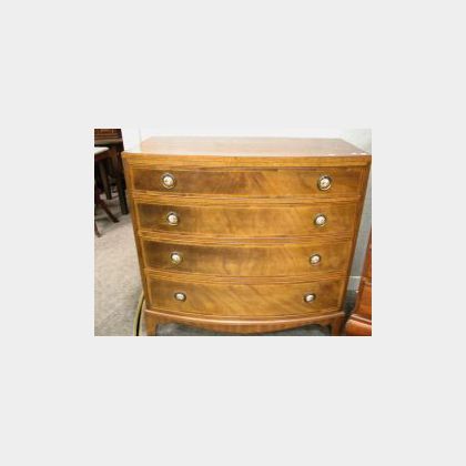 Regency-style Mahogany Inlaid Bowfront Chest of Drawers