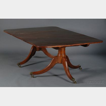 George III Mahogany Two-Pedestal Dining Table