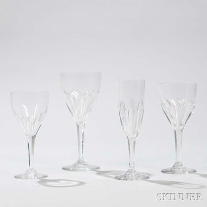 Thirty-one Pieces of Saint-Louis Crystal Stemware