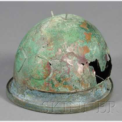 Copper Etruscan-style Helmet
