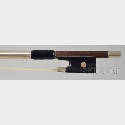 French Nickel-mounted Viola Bow, Jerome Thibouville-Lamy