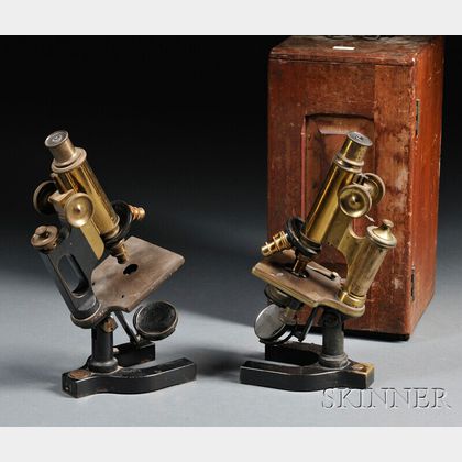Two Bausch & Lomb Brass Microscopes