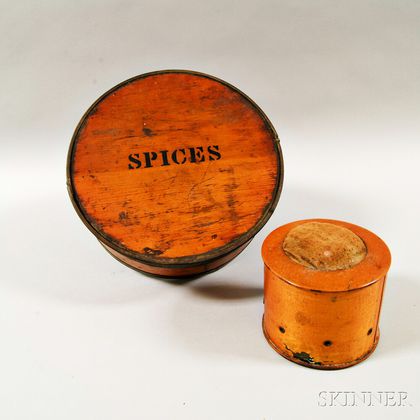 Stenciled Spice Box and a Sewing Box