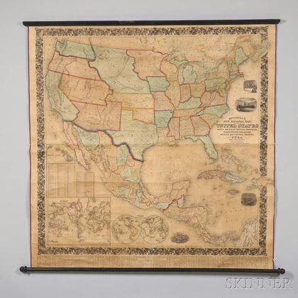 United States. Mitchells New National Map, Exhibiting the United States, with the North American British Provinces, Sandwich Islands, 
