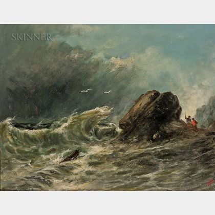 James Craig Nicoll (American, 1846-1918) Stormy Coast