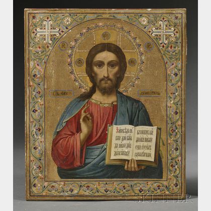 Russian Icon Depicting Christ Pantocrator