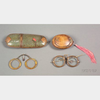 Two Pair of Chinese Spectacles in Cases