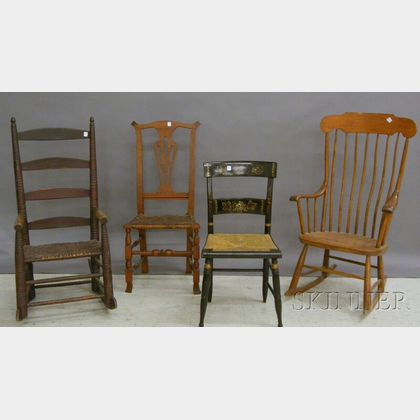 Six Assorted Wood Chairs