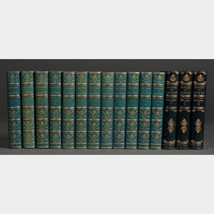 Decorative Leather Bindings, Sets, Fifteen Volumes.