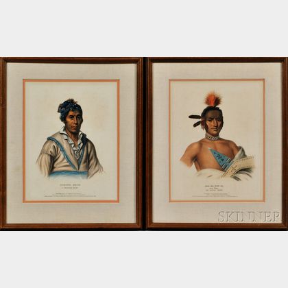 Two Framed Color Lithographs of American Indians