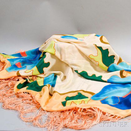 Multicolored Silk Table Covering