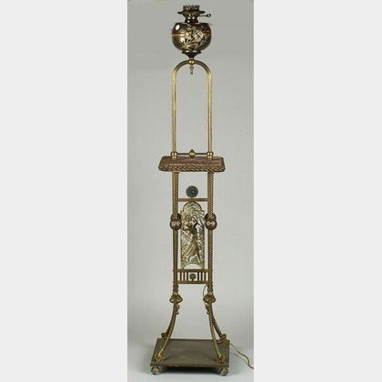 Victorian Torchiere Oil Lamp